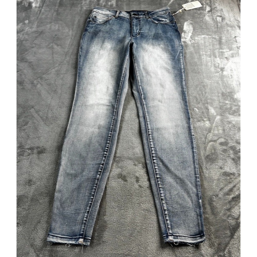 Grace & Lace Womens Jeans Denim Wash Blue Size 8 Pocket Mid Rise‎ Skinny Fit NWT